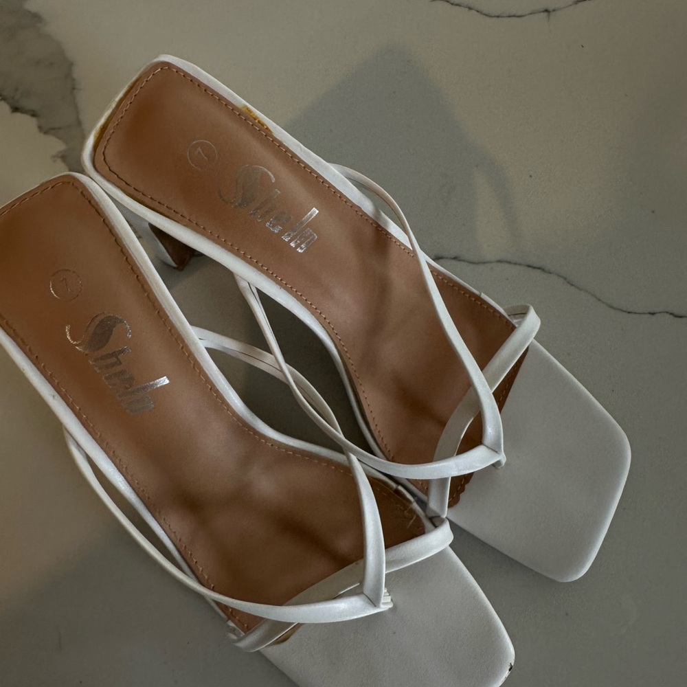 Women's White Strappy Sandals